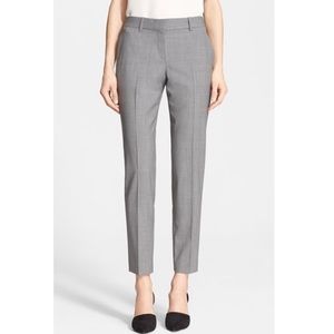 Theory Testra Wool-blend Gray Straight Leg Pants 4
